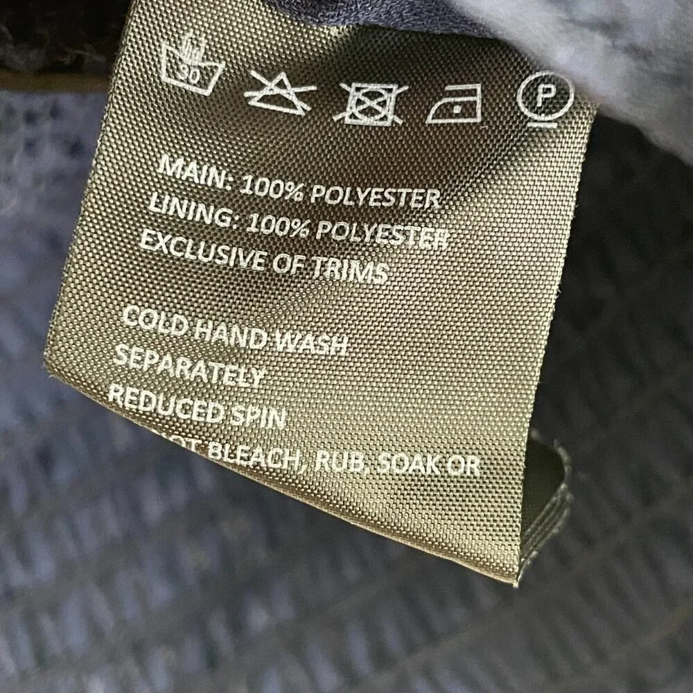 Bardot Womens 6 Navy Blouse Smocked Waist Long Sleeve Shirt Top - Picture 10 of 11